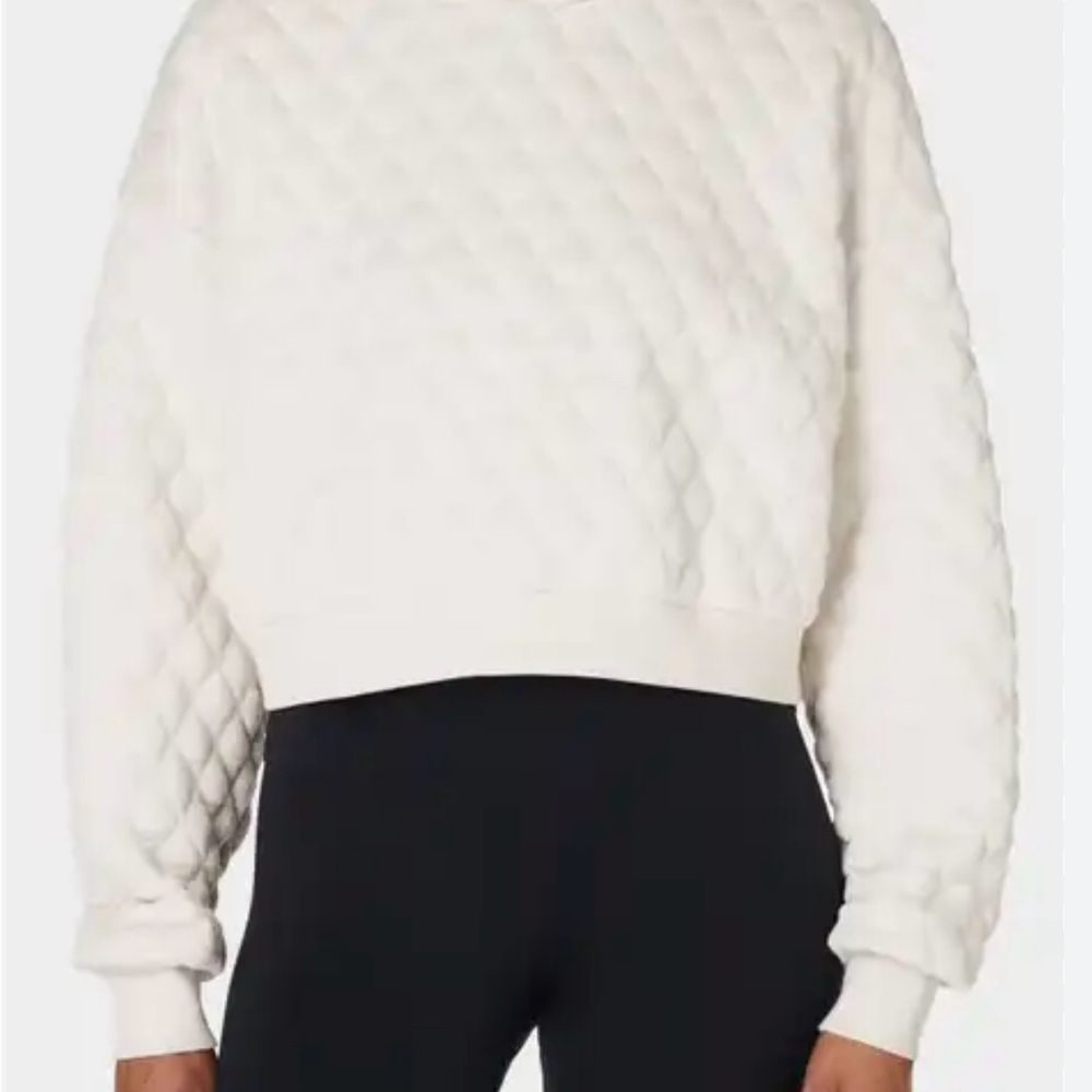Sweaty Betty Cream Quilted Top